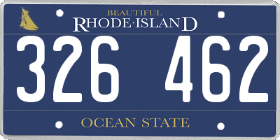 RI license plate 326462