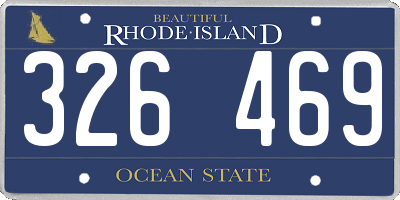 RI license plate 326469