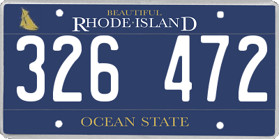 RI license plate 326472