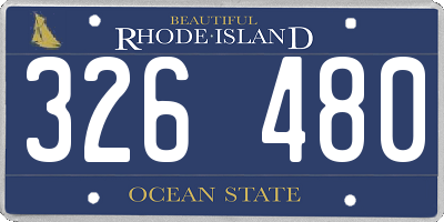 RI license plate 326480
