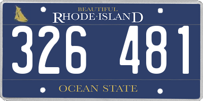 RI license plate 326481