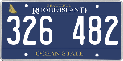 RI license plate 326482