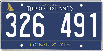 RI license plate 326491