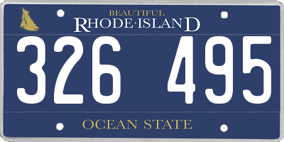 RI license plate 326495