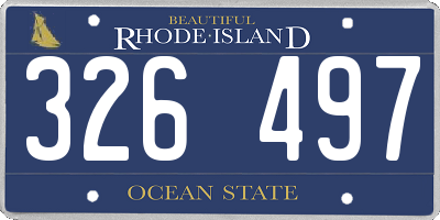 RI license plate 326497