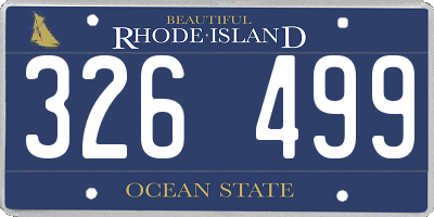RI license plate 326499