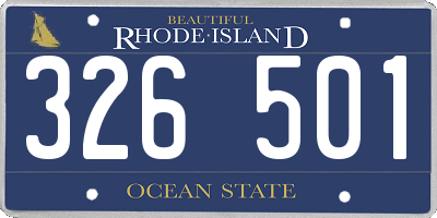 RI license plate 326501