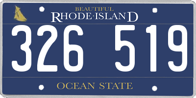 RI license plate 326519