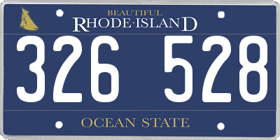RI license plate 326528