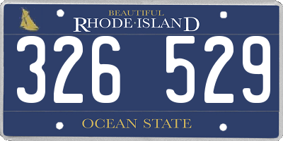 RI license plate 326529