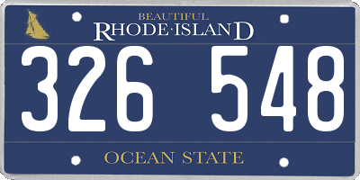 RI license plate 326548