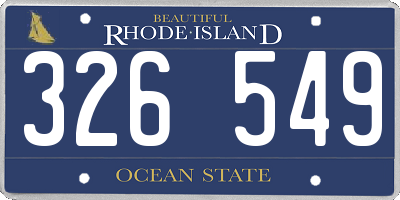 RI license plate 326549