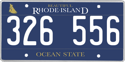 RI license plate 326556