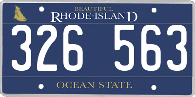 RI license plate 326563