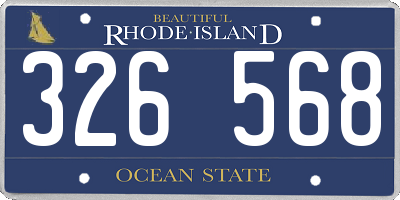 RI license plate 326568