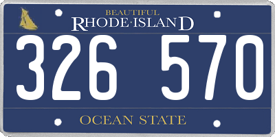 RI license plate 326570