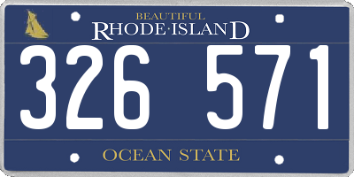 RI license plate 326571