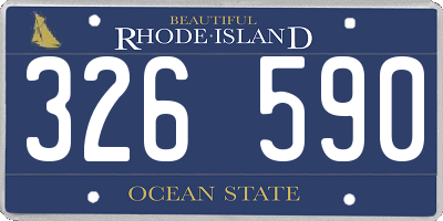 RI license plate 326590