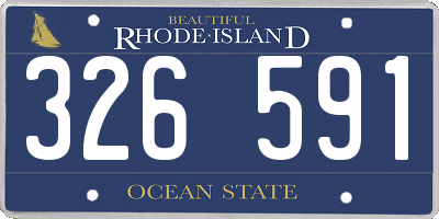 RI license plate 326591
