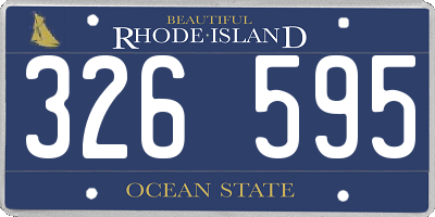 RI license plate 326595