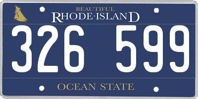 RI license plate 326599