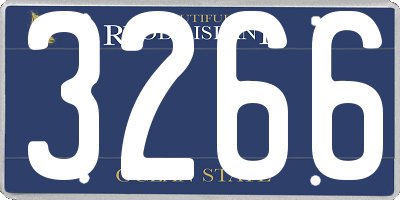 RI license plate 3266