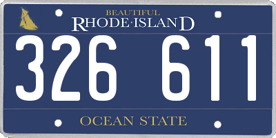 RI license plate 326611