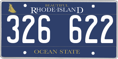 RI license plate 326622
