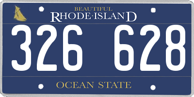 RI license plate 326628