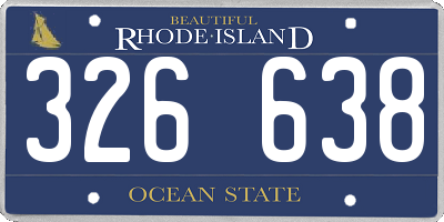 RI license plate 326638