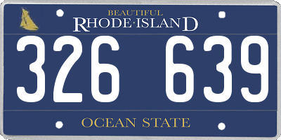 RI license plate 326639