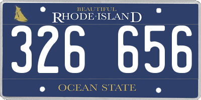 RI license plate 326656