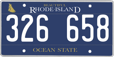 RI license plate 326658