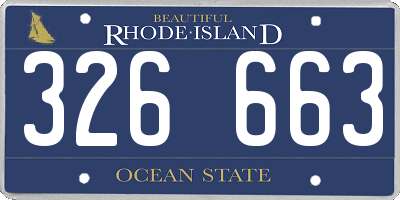RI license plate 326663