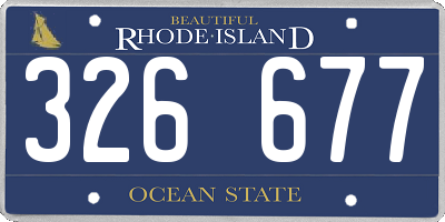 RI license plate 326677