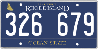 RI license plate 326679