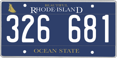 RI license plate 326681