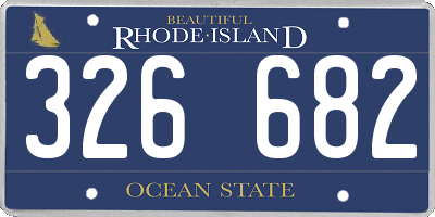 RI license plate 326682