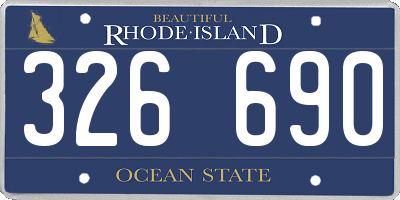 RI license plate 326690