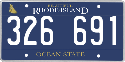 RI license plate 326691