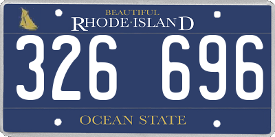RI license plate 326696