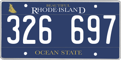 RI license plate 326697