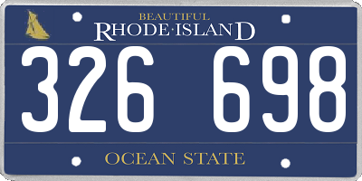 RI license plate 326698