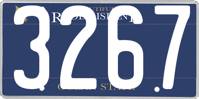 RI license plate 3267