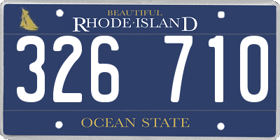 RI license plate 326710