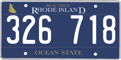 RI license plate 326718