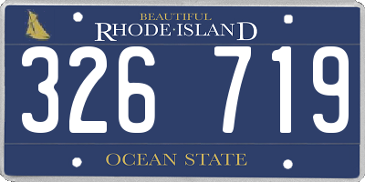 RI license plate 326719