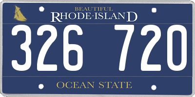 RI license plate 326720