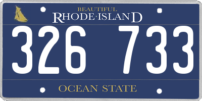 RI license plate 326733