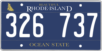 RI license plate 326737